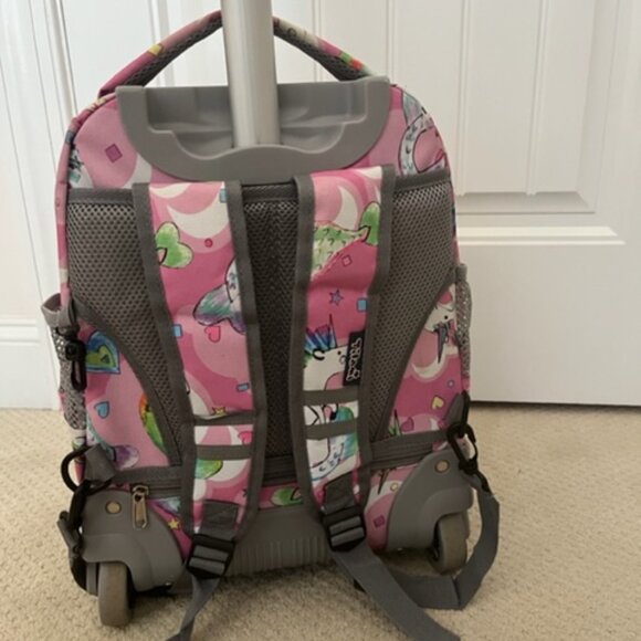 Tilami Rolling Unicorn Backpack 16 Inch School College Travel Carry-on Backpack - Picture 6 of 9